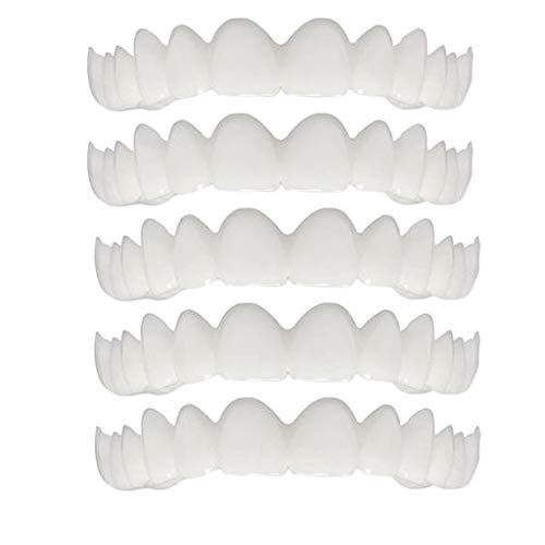 Hennta 5PC Temporal Smile Comfort Fit Cosméticos Dientes Dientes Dentales Top Chapa cosmética