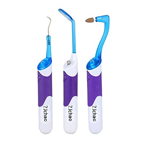 Limpieza Dental Oral Kit 3 en 1 LED Espejo dental+ borrador para quitar manchas de dientes+ganchos instrumento
