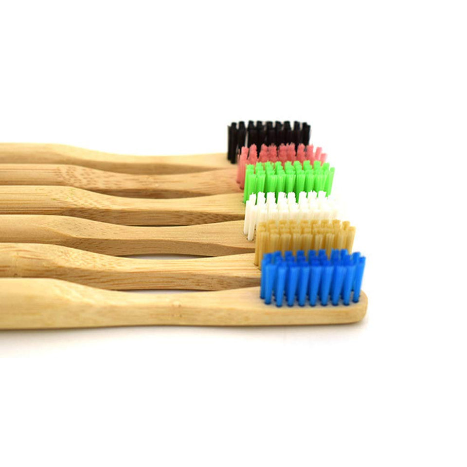 HEALLILY Cepillo de Dientes Suave Biodegradable Natural de Las cerdas Suaves del Cepillo de Dientes de 8pcs Eco