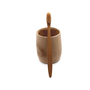 Cepillo dental de bambú biodegradable Healifty, 8 piezas.