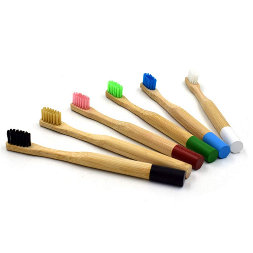 HEALLILY Cepillo de Dientes Suave Biodegradable Natural de Las cerdas Suaves del Cepillo de Dientes de 8pcs Eco