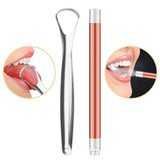 Healifty higiene Dental Kit de Herramientas para blanquear los Dientes Cálculo, removedor de Placa, Juego de Dientes limpios, Acero Inoxidable con lámpara sin batería (Plateado)
