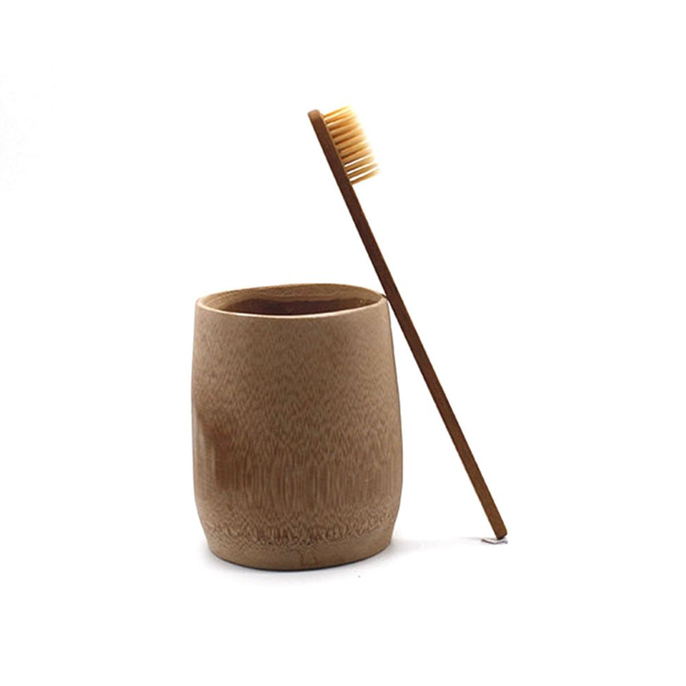 Cepillo dental de bambú biodegradable Healifty, 8 piezas.