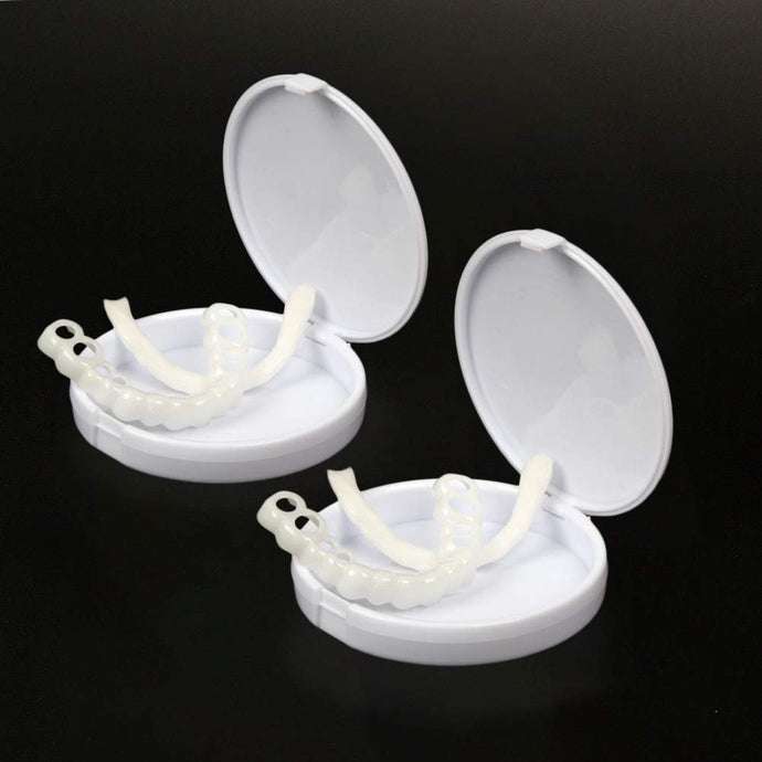 Edtara Cubierta de Dientes Perfect Smile Comfort Fit Dientes Flexibles, Carillas Dientes Superiores + Juego de Dientes Inferiores