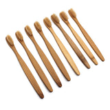 Cepillo dental de bambú biodegradable Healifty, 8 piezas.