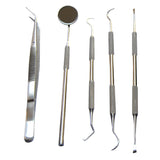 Dentist Prepared Tools Kit | Dental Tools Dental Pick Dental Floss Gum Floss Threaders Toothpicks dental Hygiene Kit Set Dental Instruments High Grade Stainless Steel Tartar Scraper Tartar Remover