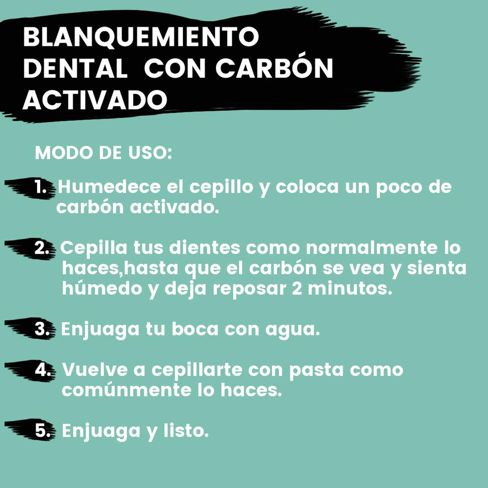 Naturanic - CARBÓN VEGETAL ACTIVADO 100% NATURAL - grado alimenticio, para blanquear dientes, utilizar en bebidas y preparar mascarillas faciales.