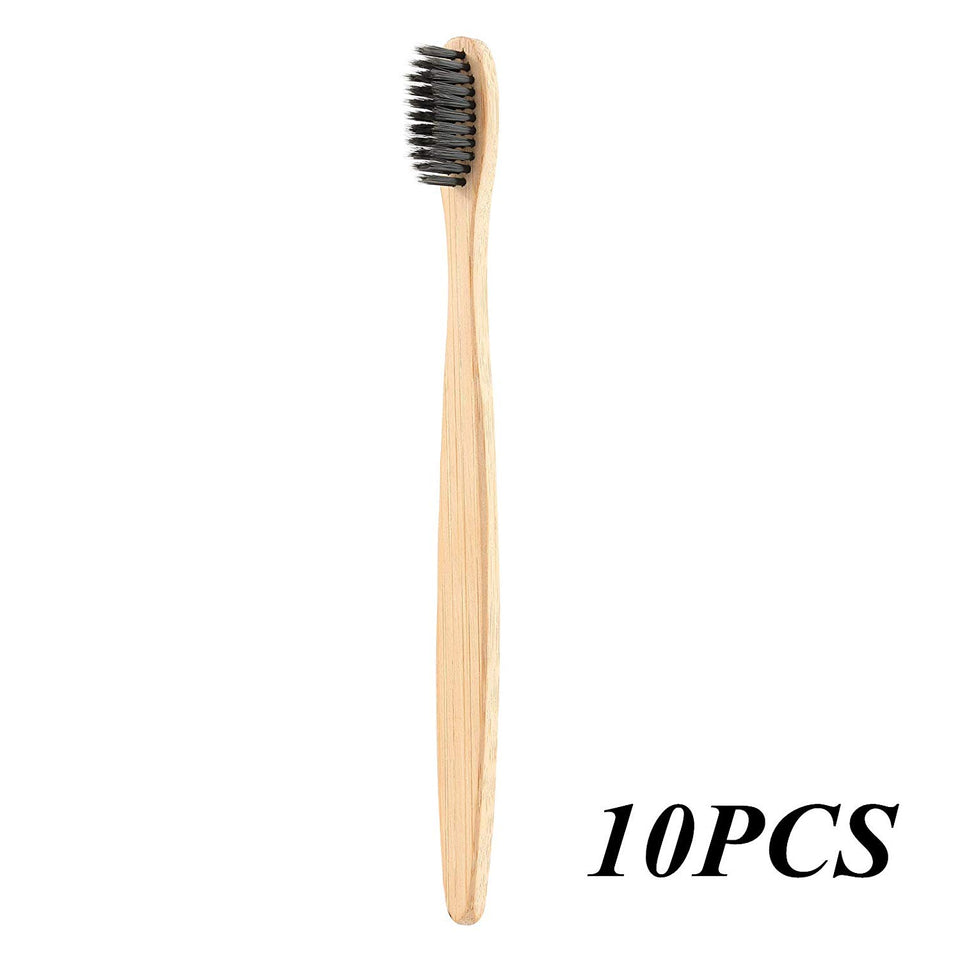 Yeechang Cepillo de Dientes con Mango de bambú Natural de cerdas Suaves Blanqueamiento de cerdas Cepillo de Dientes de bambú con Cuidado ecológico Cuidado bucal