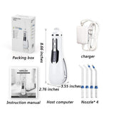 LOEROY Irrigador Bucal Inalámbrico Flosser De Agua, Portátil Y Recargable Impermeable 3 Modos con Depósito De 200 Ml, para El Hogar Y Viajes, Cuidado De Abrazaderas Y Puentes,Black