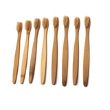 Cepillo dental de bambú biodegradable Healifty, 8 piezas.