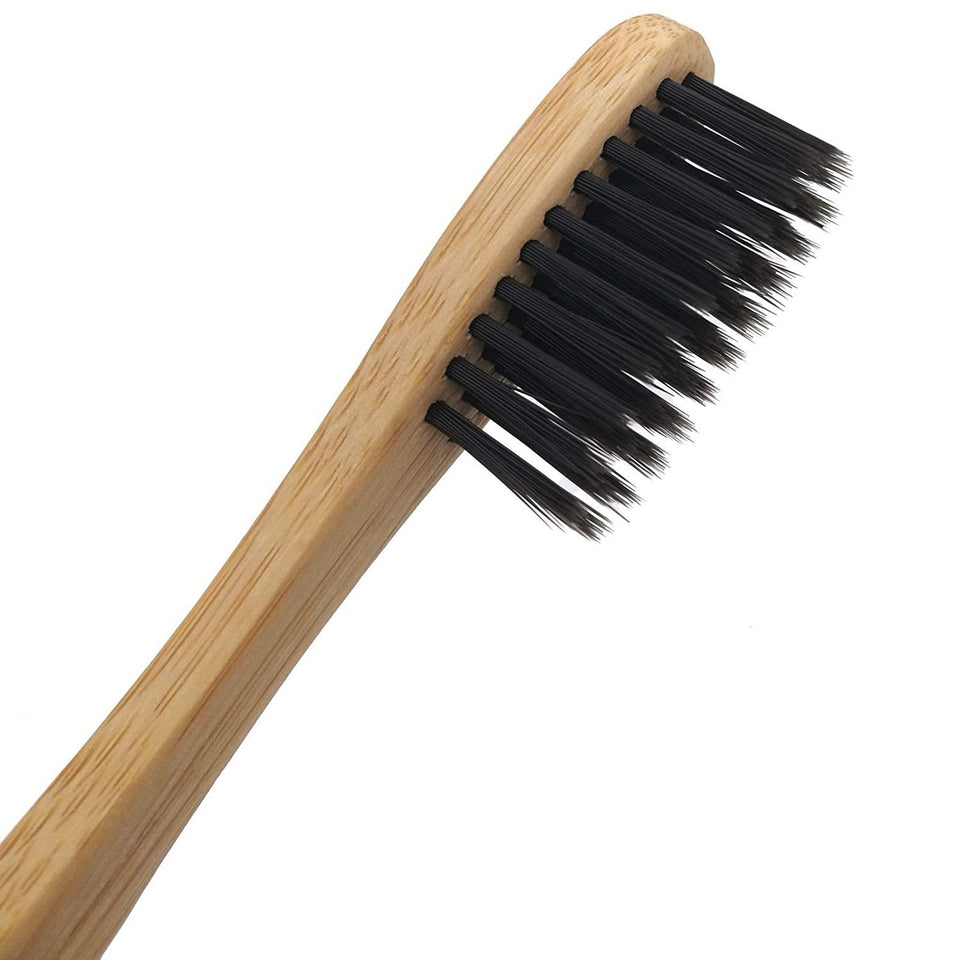 Yeechang Cepillo de Dientes con Mango de bambú Natural de cerdas Suaves Blanqueamiento de cerdas Cepillo de Dientes de bambú con Cuidado ecológico Cuidado bucal