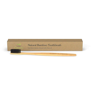 Isabella's Clearly BAMBOO Toothbrush, Gentle Soft Charcoal Infused Nylon BPA-Free Bristles, Eco-Friendly, Biodegradable. Natural Organic Materials Good for Teeth & Earth. Adults & Kids (4)