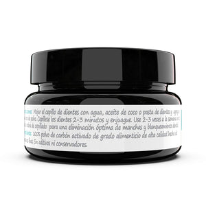 Blanqueador Dental Carbón Activado - IDEA NATURAL - 100% NATURAL - No OGM, Mejor que las tiras, Pasta de Dientes. Elimina las manchas y la placa (20g)