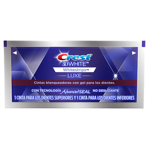 Crest 3D White luxe Whitestrips Tiras Blanqueadoras Dentales con Gel, 28 unidades