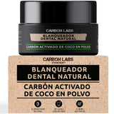 Blanqueador Dental de Carbon Activado de Coco en Polvo -100% Natural - Con Aceite Esencial de Coco, Naranja y Menta - No Causa Sensibilidad - Absorbe las Bacterias y Toxinas de la Boca -25 gramos
