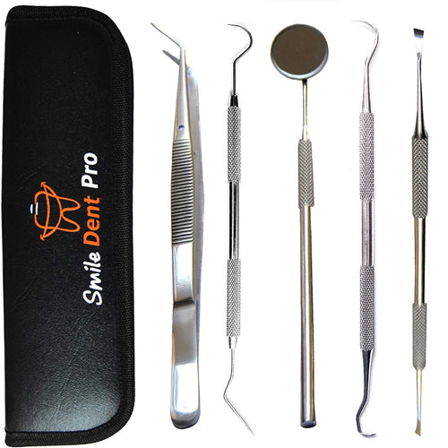 Dentist Prepared Tools Kit | Dental Tools Dental Pick Dental Floss Gum Floss Threaders Toothpicks dental Hygiene Kit Set Dental Instruments High Grade Stainless Steel Tartar Scraper Tartar Remover